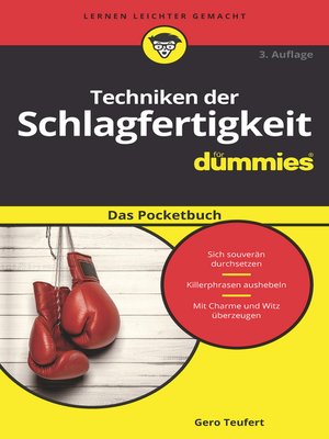 cover image of Techniken der Schlagfertigkeit fÃ¼r Dummies Das Pocketbuch